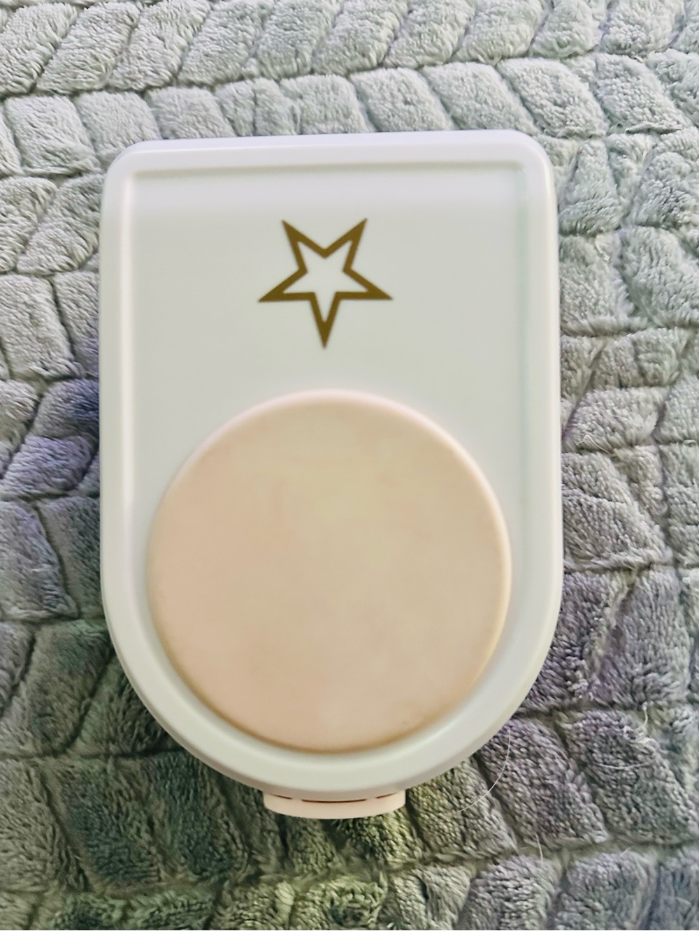 White Compact with Gold Star Accent